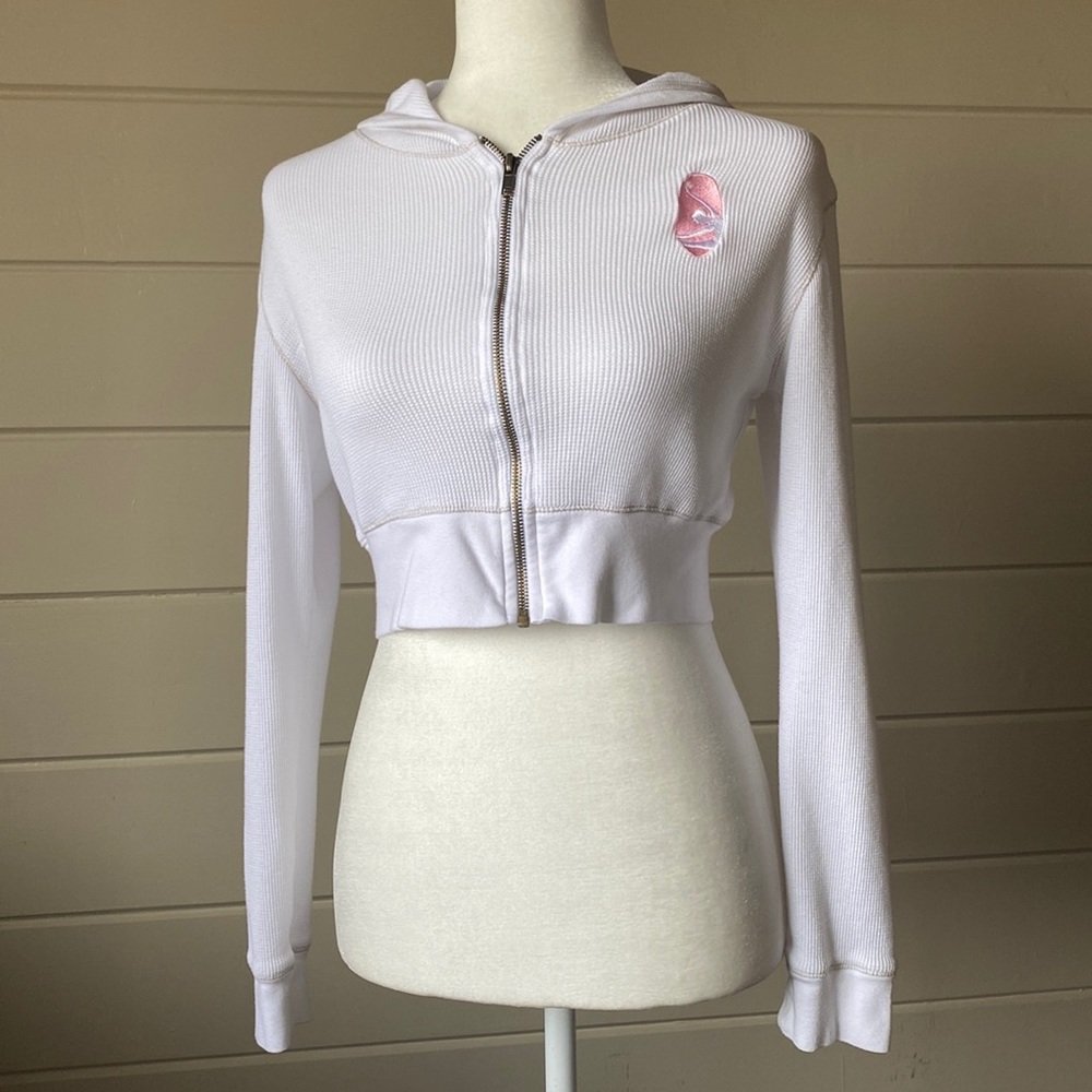 Derek Heart Zip-up Thermal Hoodie Size Large